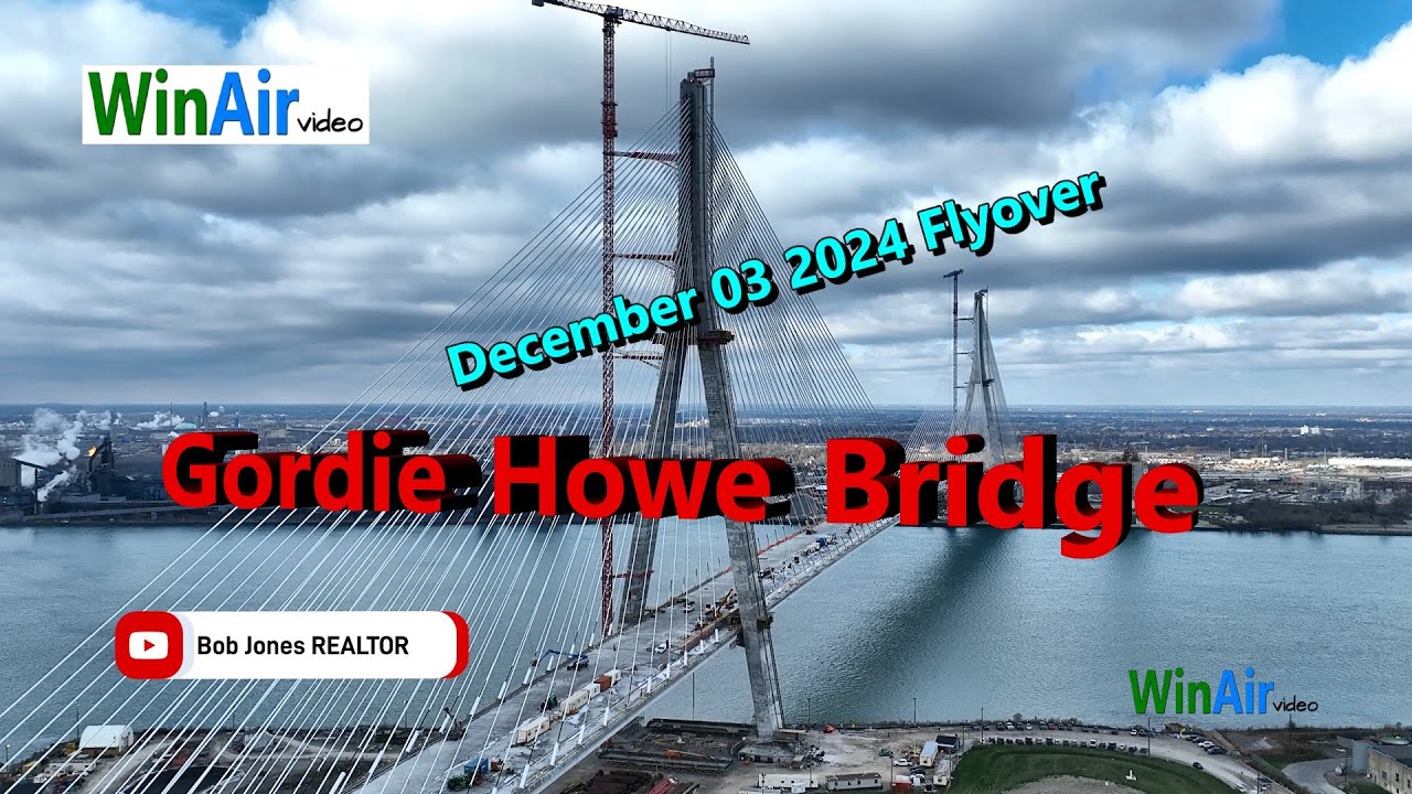 Gordie Howe Bridge Rises FAST in 2024!