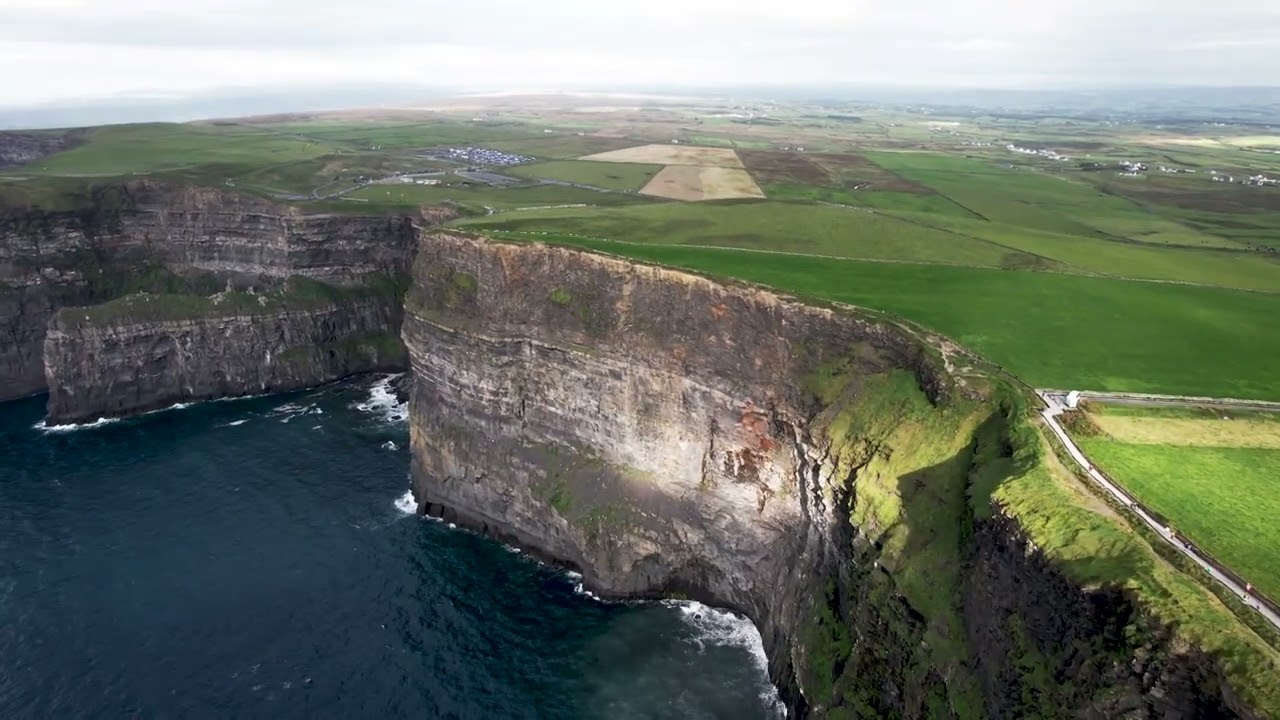 Northern Ireland-Ireland Travel Video 4K Blarney Cliffs of Moher Kilkee Bridge of Ross Dunluce Drone