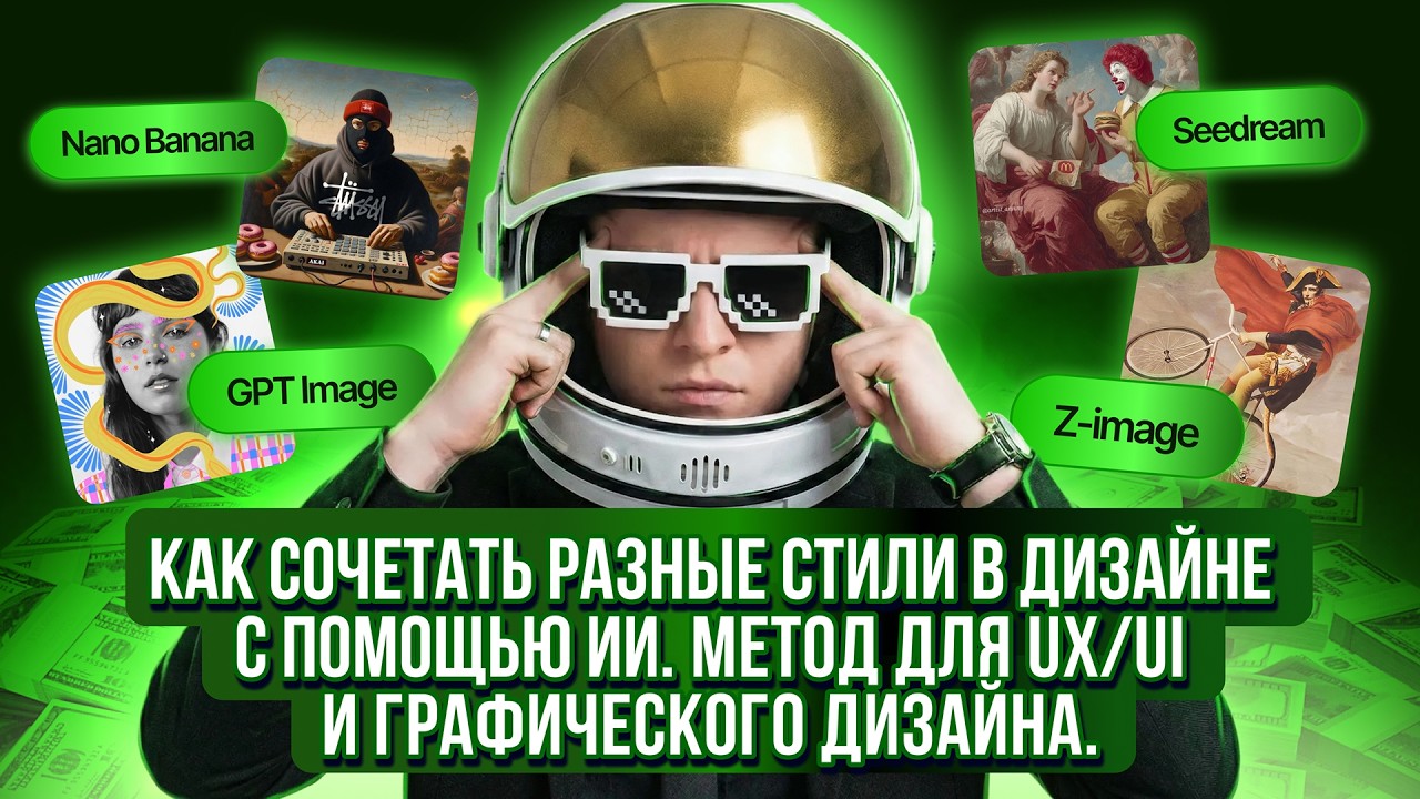 Как сочетать разные стили в дизайне с помощью AI | Практика + бесплатные токены