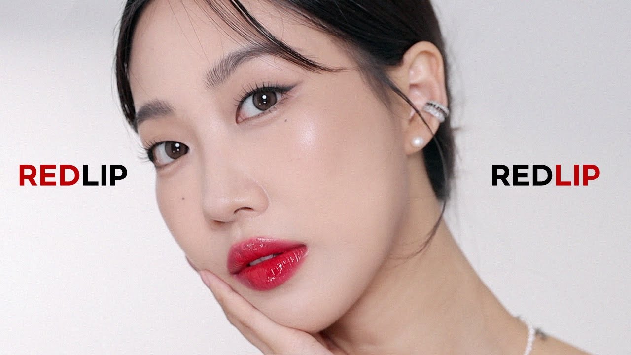 💋깔끔 음영+레드립 메이크업 GRWM💋 (미친파데, 소속사TMI, 구독자 애칭, 근본레드립 등) | 민스코 Minsco
