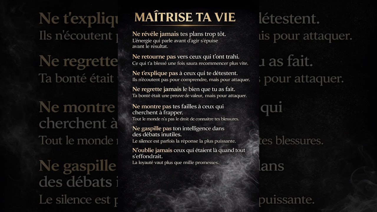 MA&Icirc;TRISE TA VIE | 7 Lois Psychologiques pour un Mental Fort et In&eacute;branlable