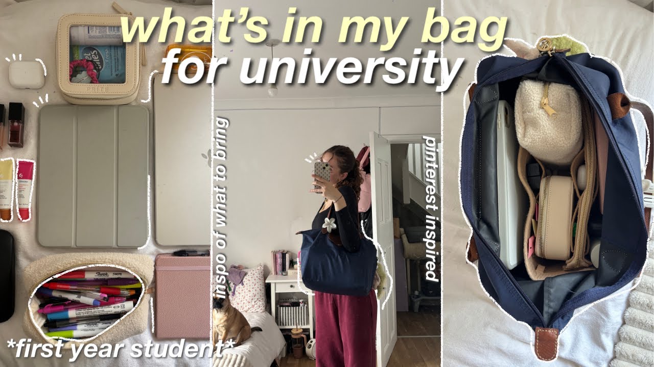 WHAT'S IN MY UNI BAG 2025 | first year uni student 🖇️🎀📓