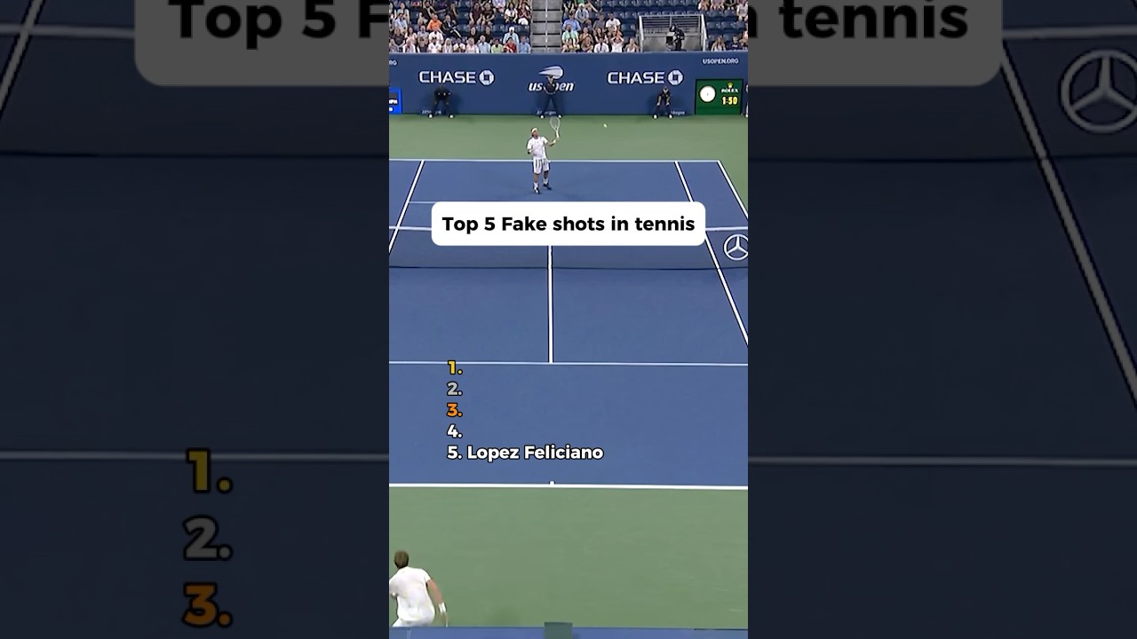 Top 5 fake shots in tennis! #tennispoint #alcaraz #monfils