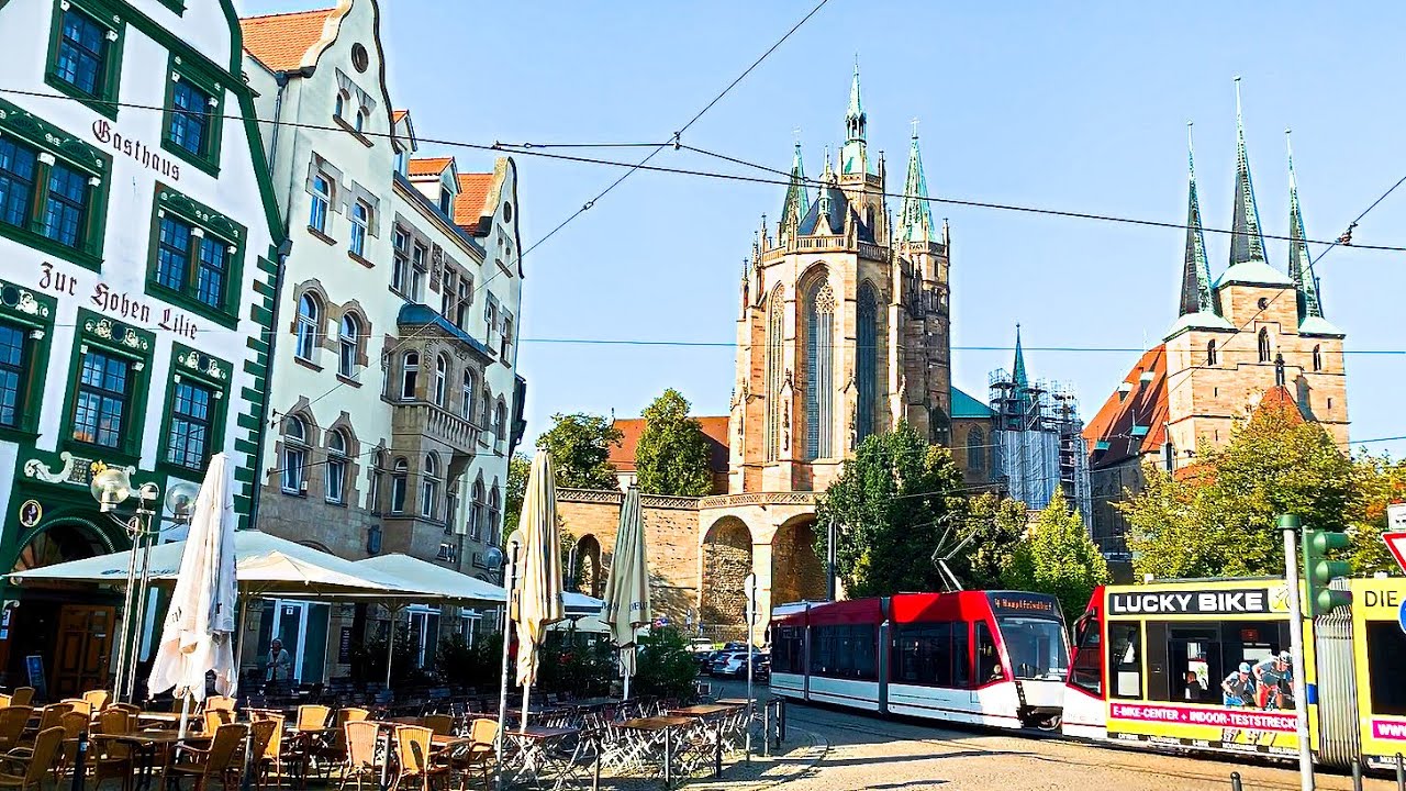 Germany Erfurt City - attractions, street scenery, impressions