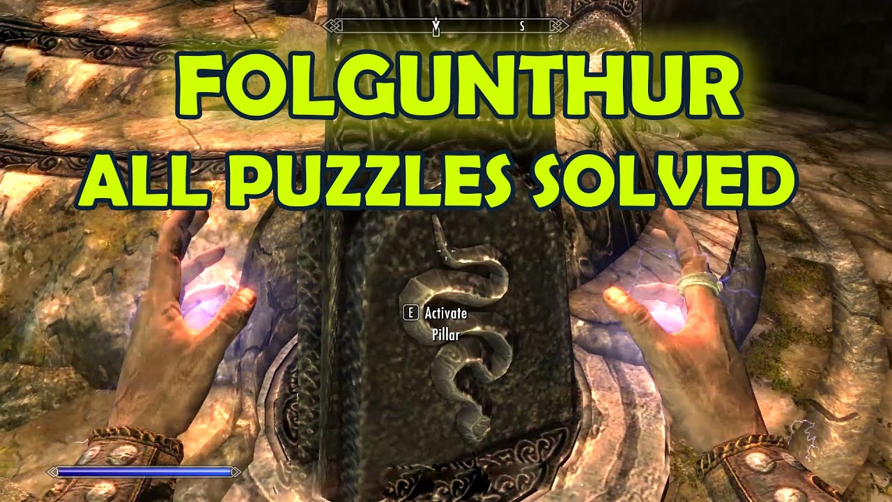 All Folgunthur Puzzles! Gates Levers Puzzle, Pillars Puzzle, Door Puzzle ALL PUZZLES SOLVED! Skyrim