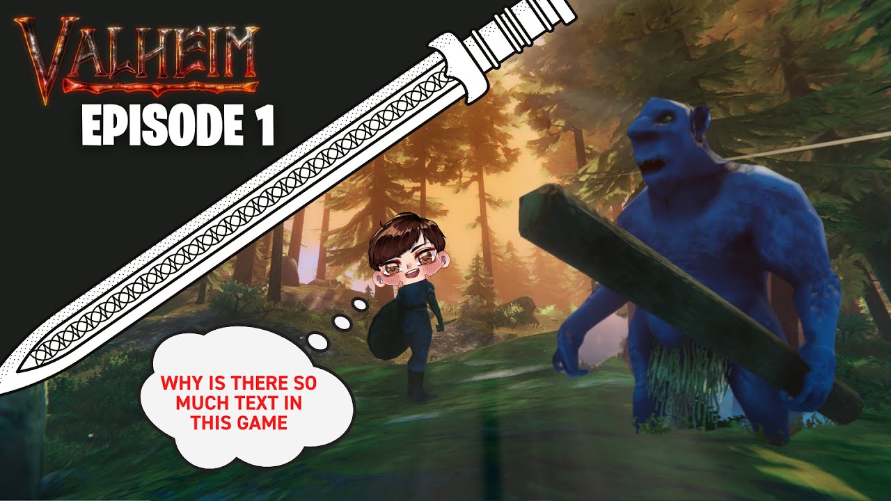FIRST TIME PLAYING VALHEIM & THERE'S SO MUCH TEXT - Valheim Playthrough Ep. #1