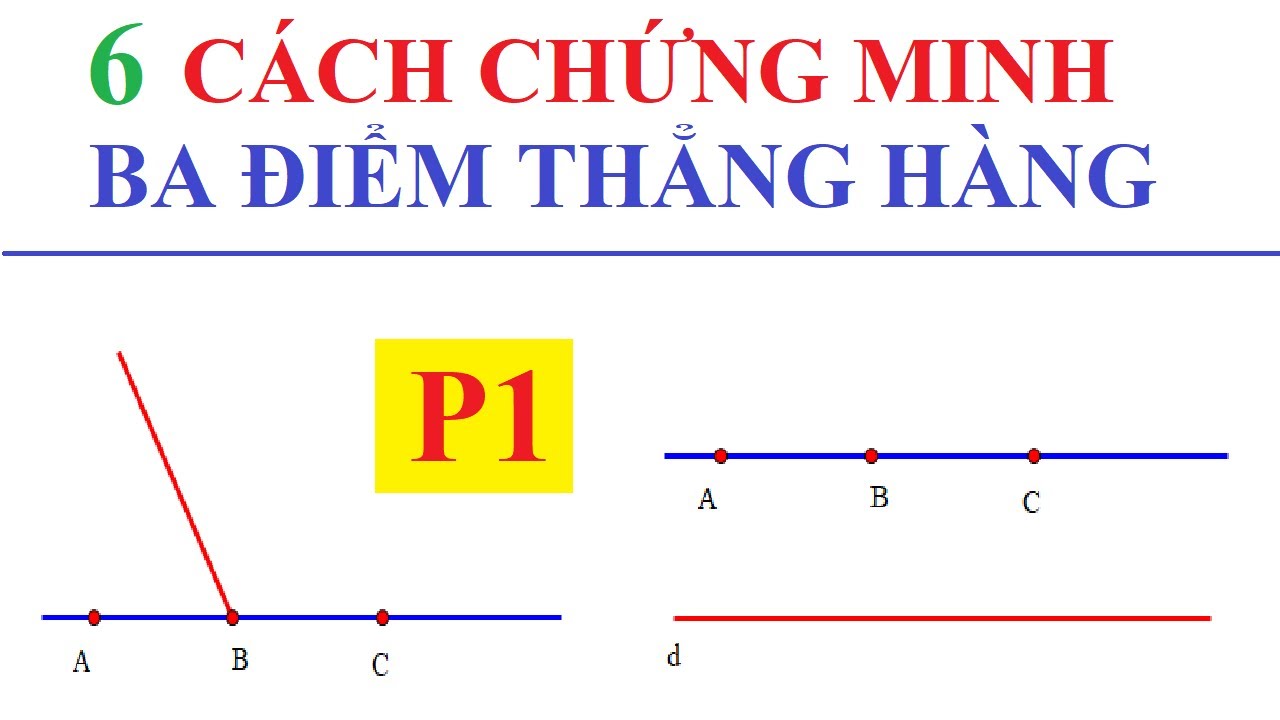 6 CÁCH CHỨNG MINH BA ĐIỂM THẲNG HÀNG HAY SỬ DỤNG TRONG HÌNH HỌC LỚP 7, 8, 9 - P1
