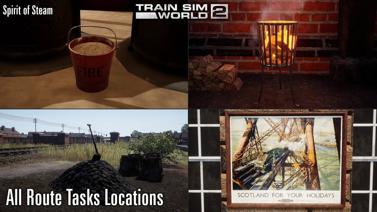 All Route Tasks Locations - Spirit of Steam - Train Sim World 2