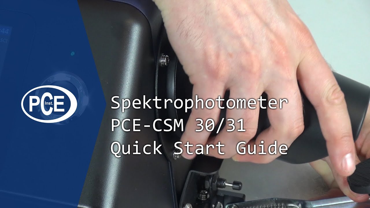 Spektralphotometer PCE-CSM 30/31 Quick Start Guide