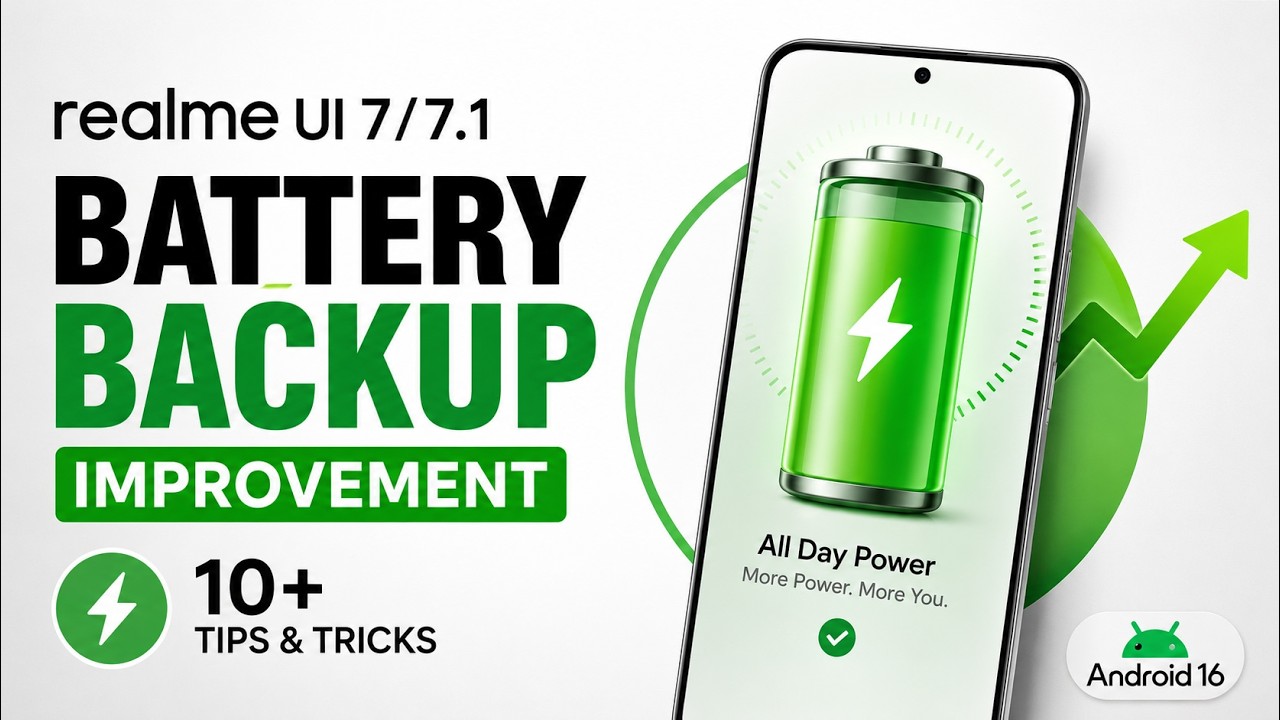 Realme UI 7.1 Battery Drain Fix ⚡ Realme Battery Problem Solve. 