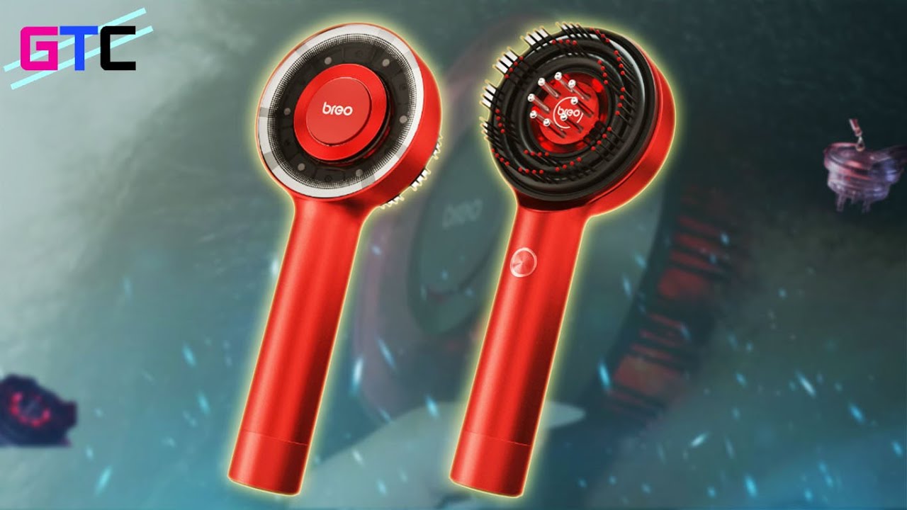 Unboxing Breo Scalp3 Massaging Shiatsu Hair Scalp Massager IPX7 Red Light Brush : Good Tech Cheap