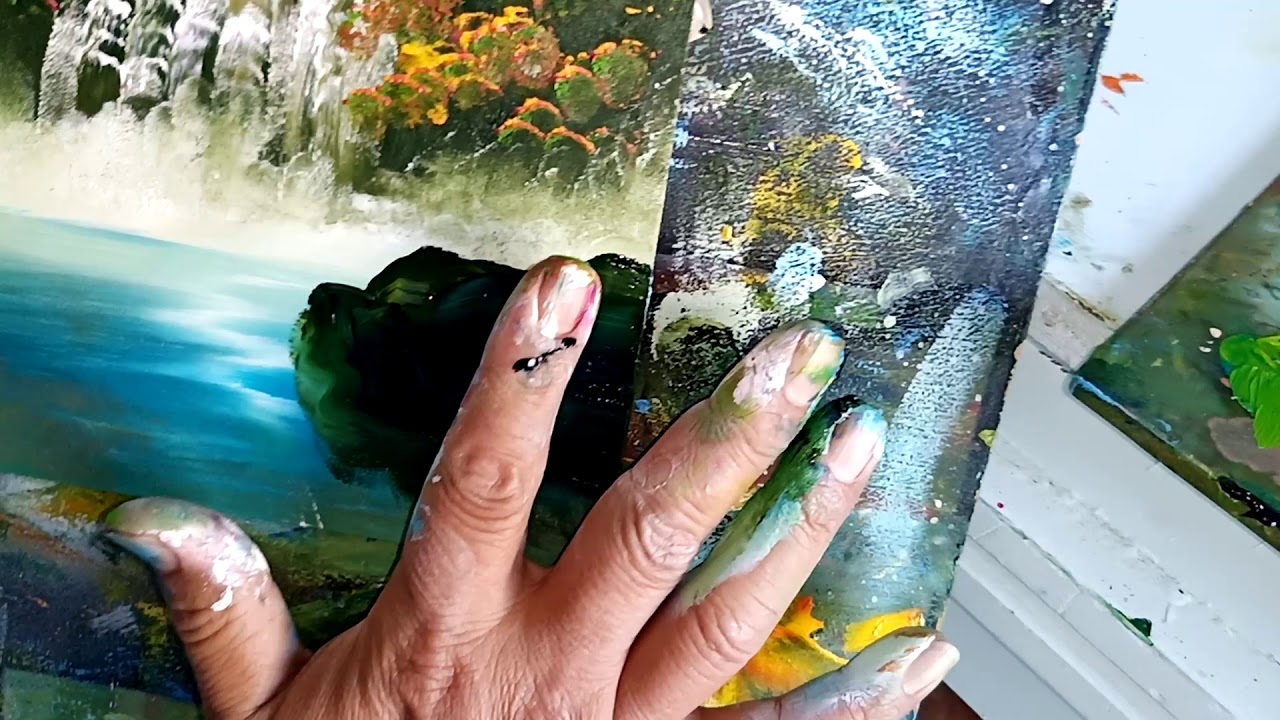 50 Pintando flores con los dedos.
