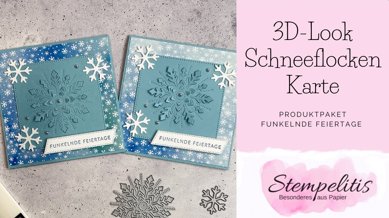 Funkelnde Feiertage | Weihnachtskarte im 3D Look | Stampin' Up! von Stempelitis