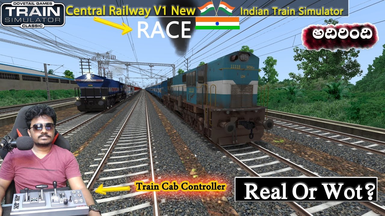 Race First Look Released New Indian Route Central Railway V1 | Train Simulator Classic in Telugu