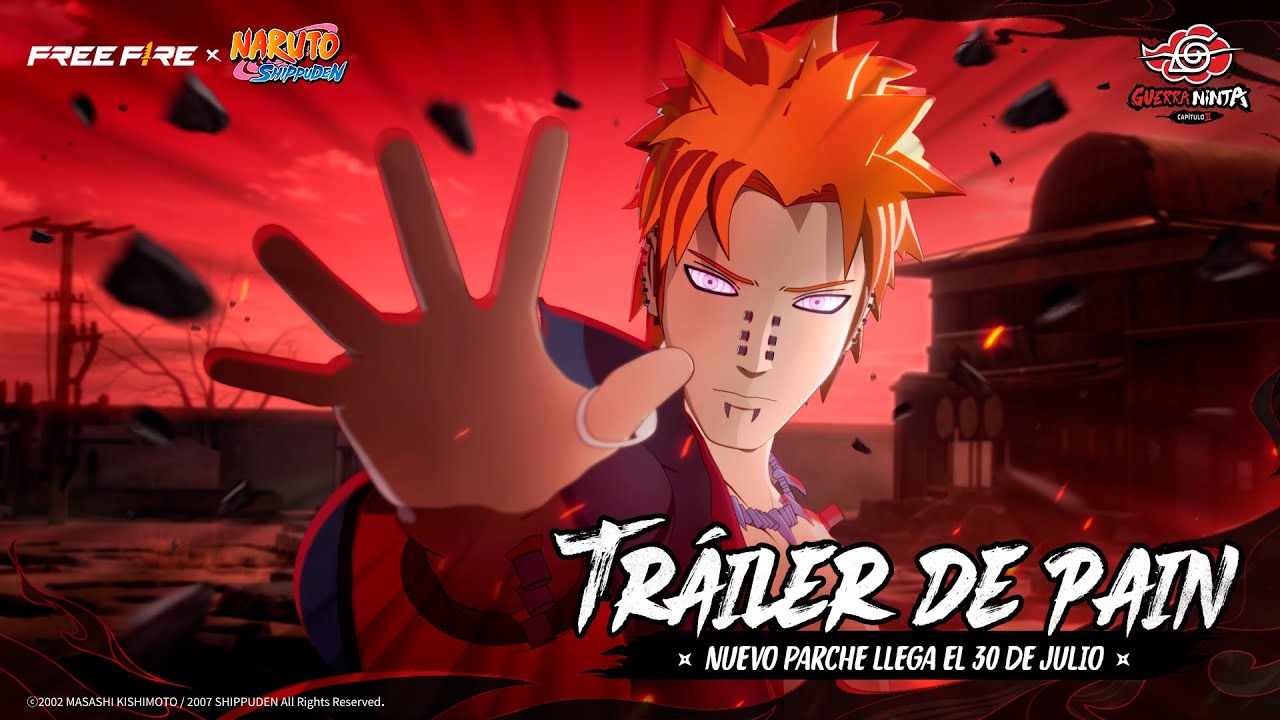 Pain Tr&aacute;iler | Siente el Dolor | Free Fire x NARUTO SHIPPUDEN | Garena Free Fire