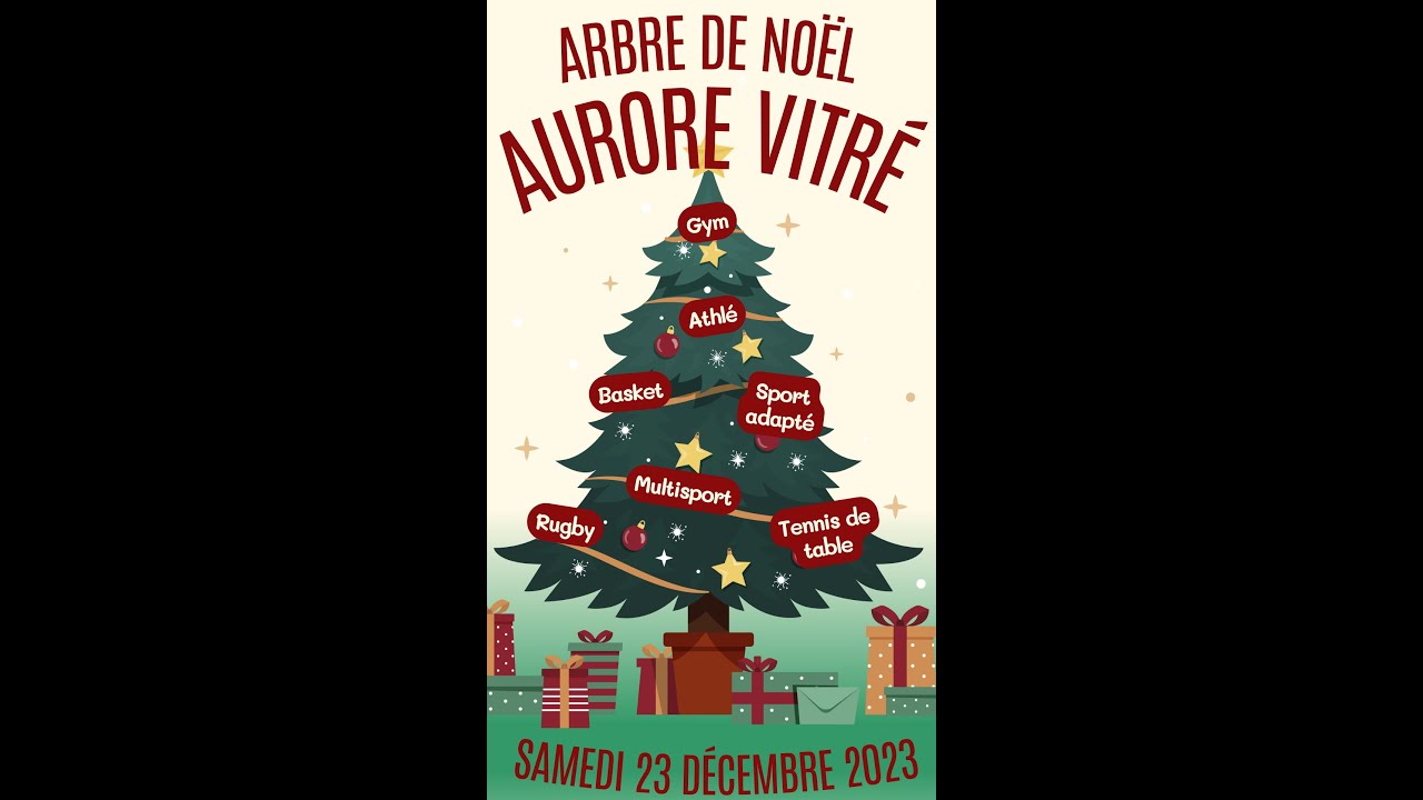 Arbre Noël Aurore Vitré Omnisports - Décembre 2023