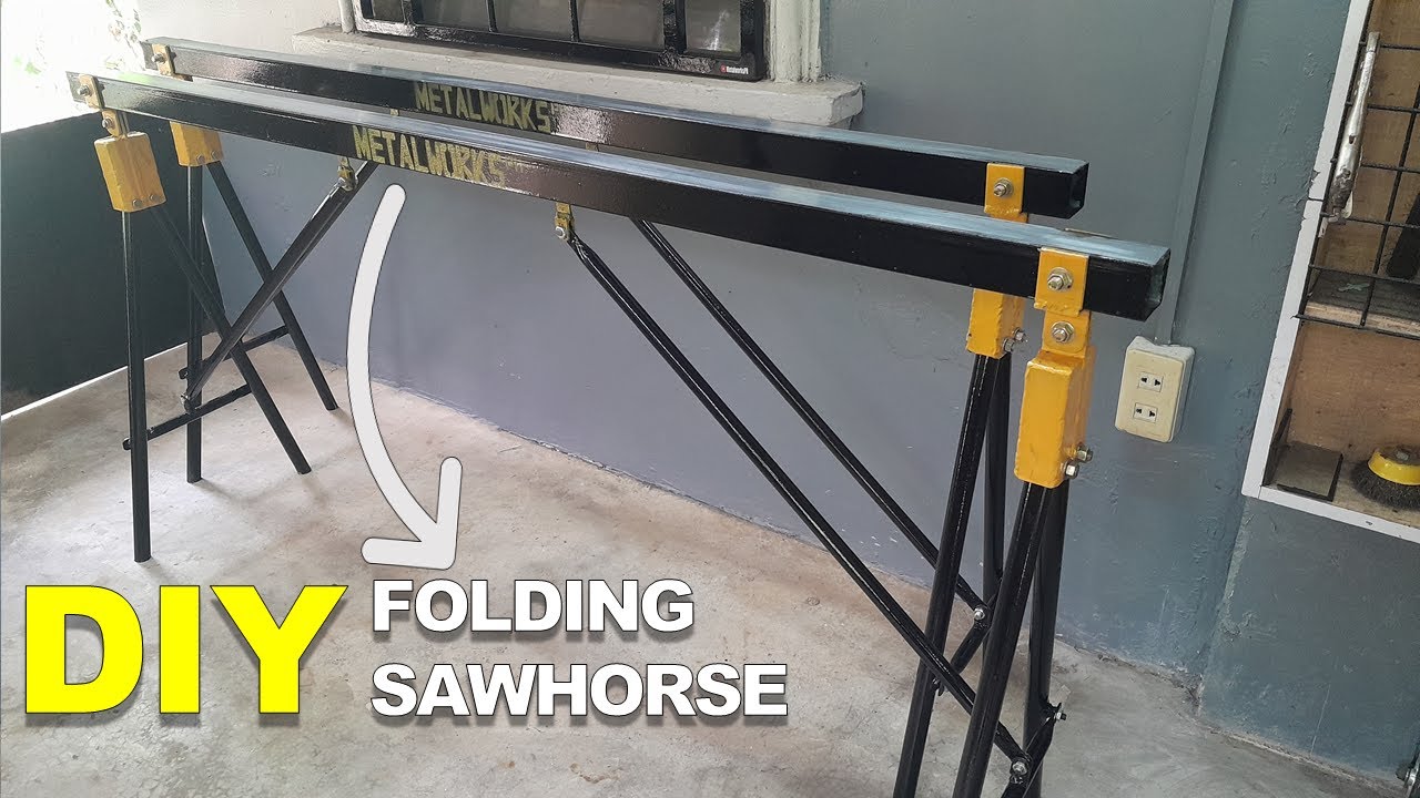 HOW TO MAKE FOLDING STEEL SAWHORSE | DIY