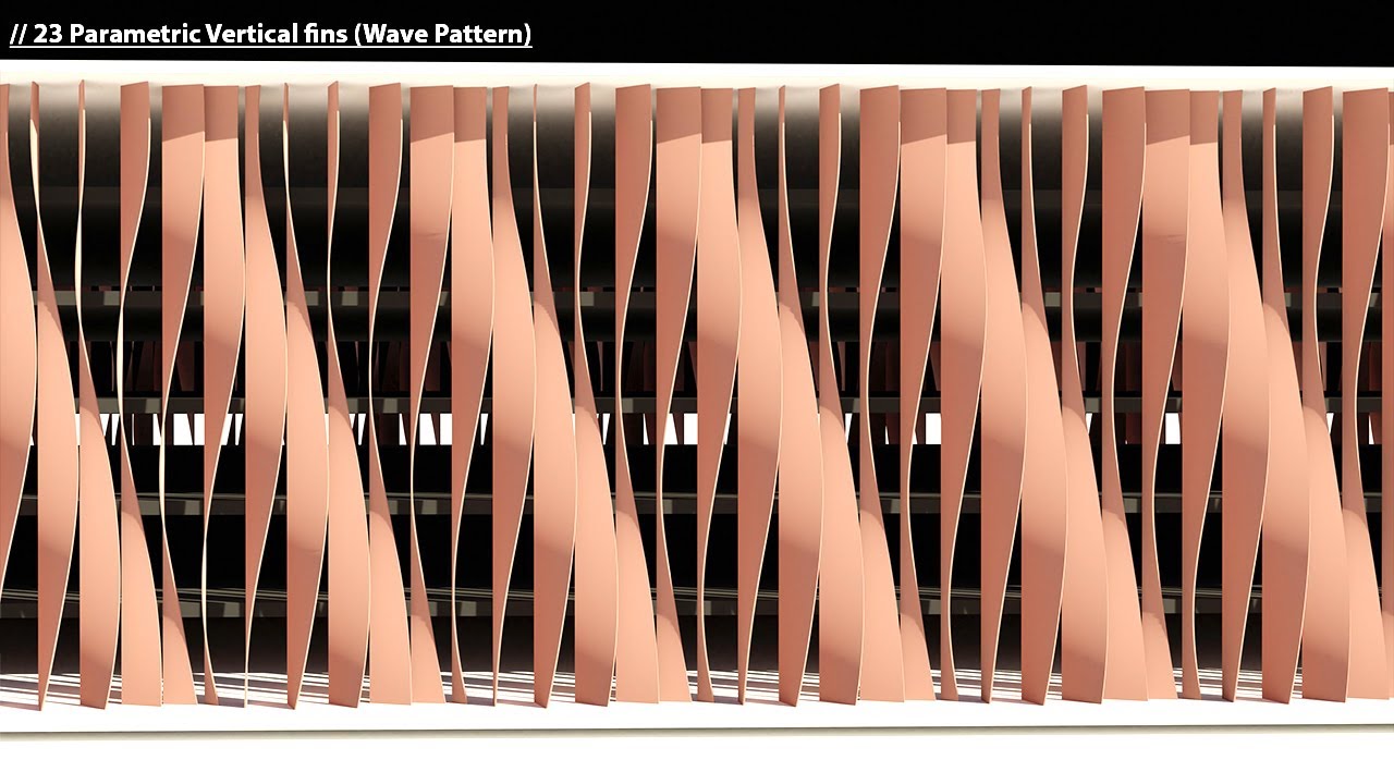 23 Parametric Vertical Fins Grasshopper Tutorial