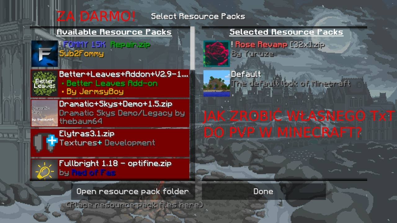 JAK ZROBIĆ WŁASNEGO TEXTURE PACKA W MINECRAFT?