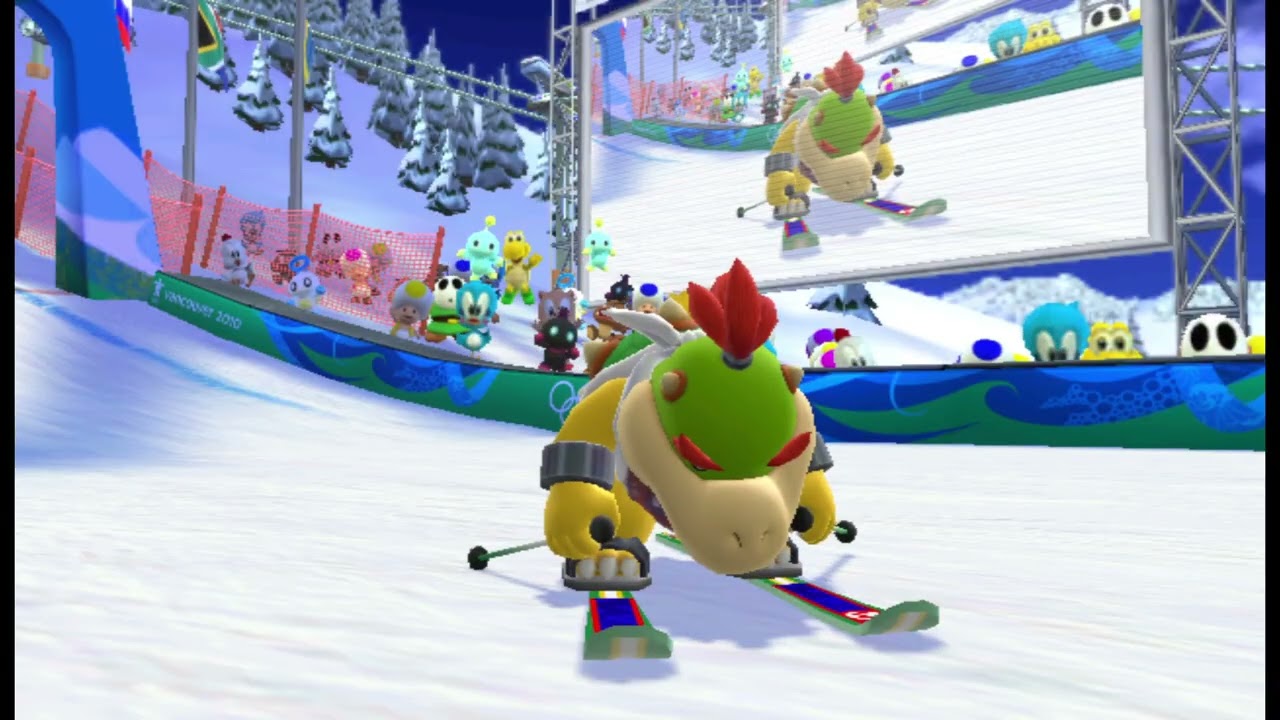 Mario & Sonic at the Olympic Winter Games Bowser Jr Loses in Balloon Attack