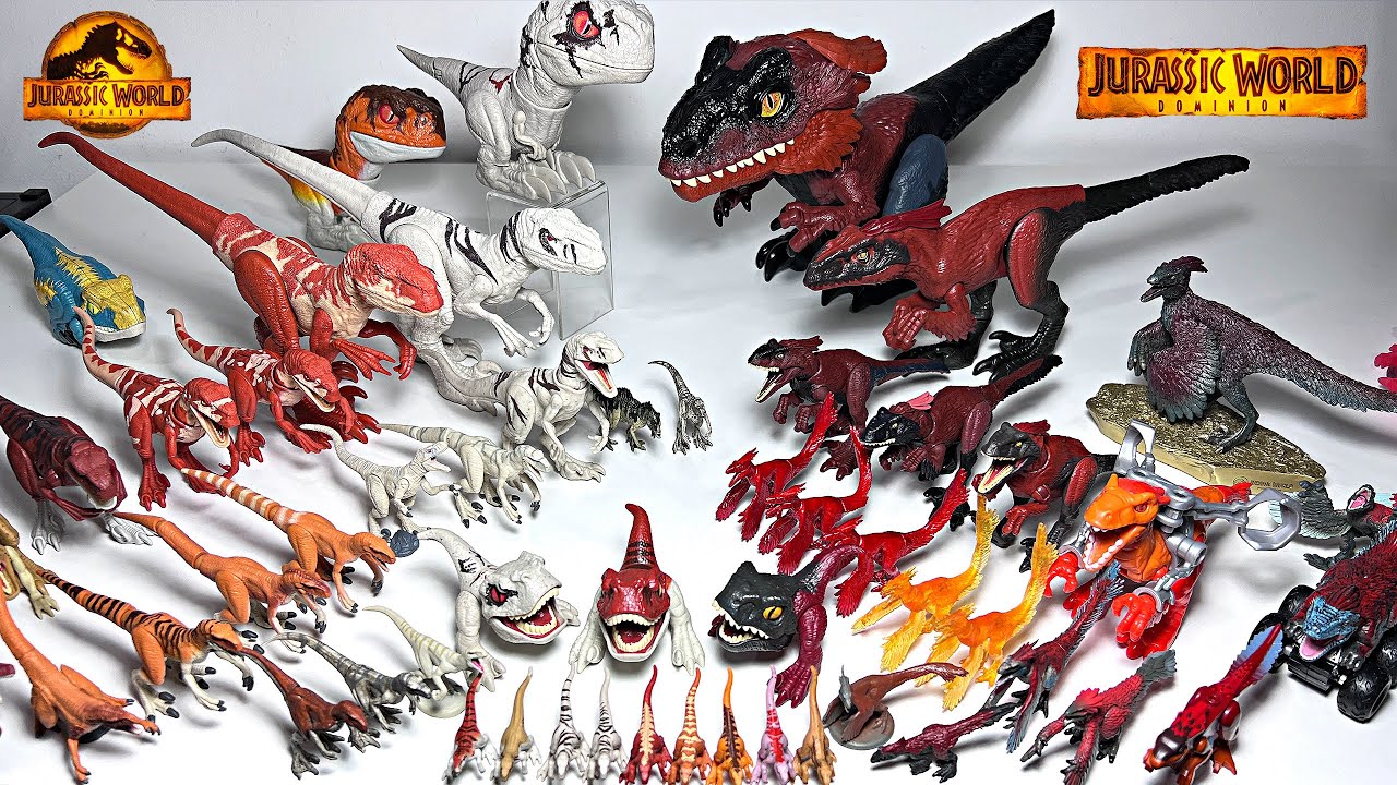 MY MEGA ATROCIRAPTOR vs PYRORAPTOR Toys Collection - Jurassic World Dominion Dinosaurs Toys