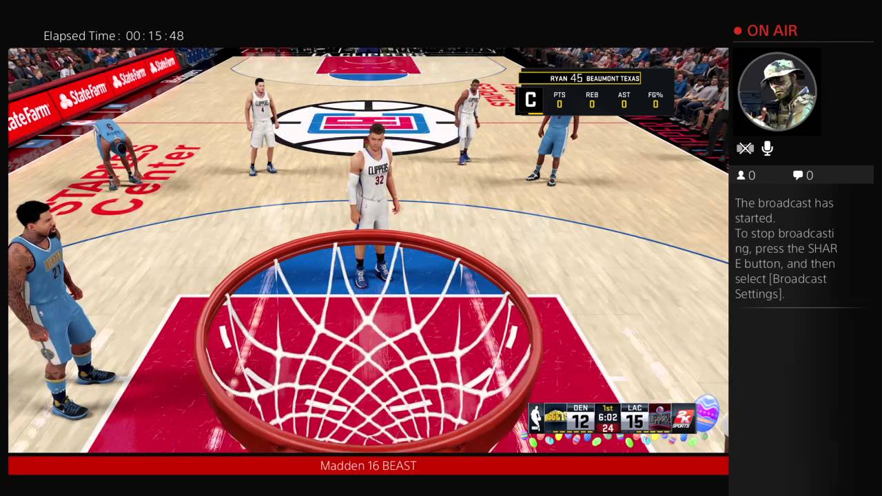 BMTEXAS409's Live PS4 Broadcast 2K16 MYCAREER