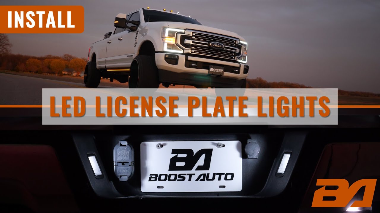 Светодиодная подсветка номерного знака Boost Auto с установкой Plug and Play | Ford F250 F350 Sup...