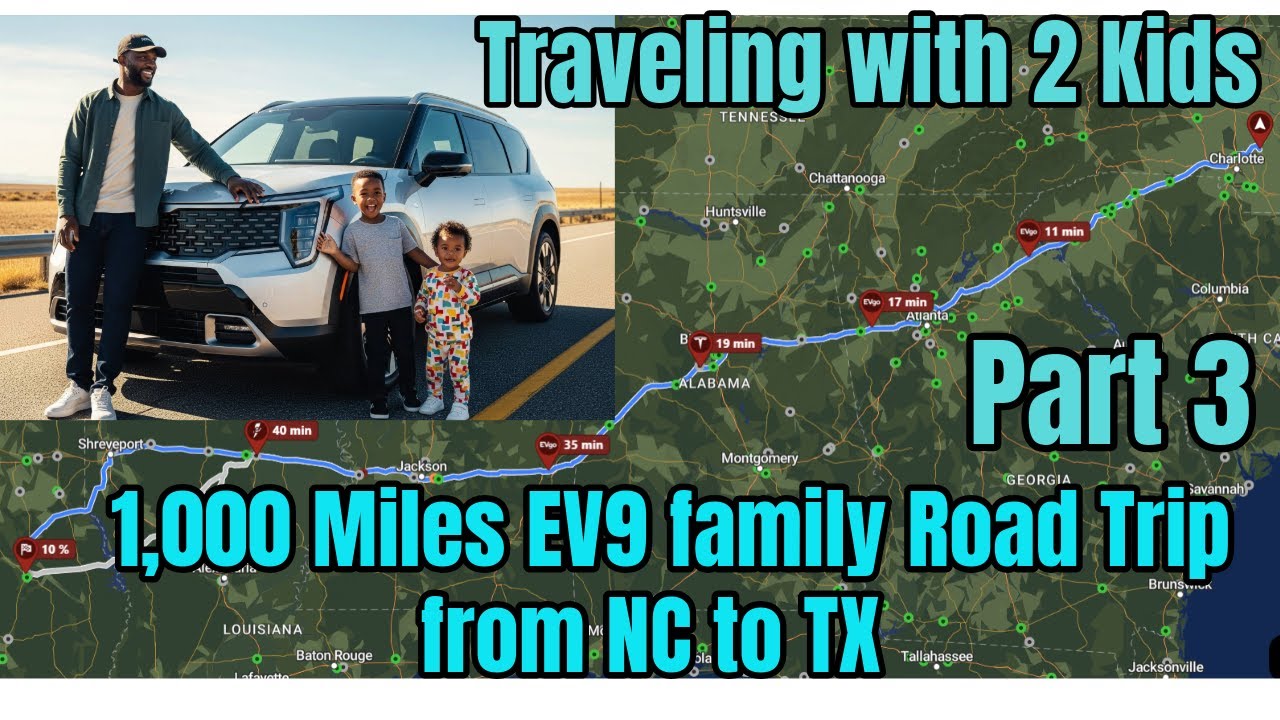 1,000 Miles EV family Road trip from NC to East Texas Part 3
