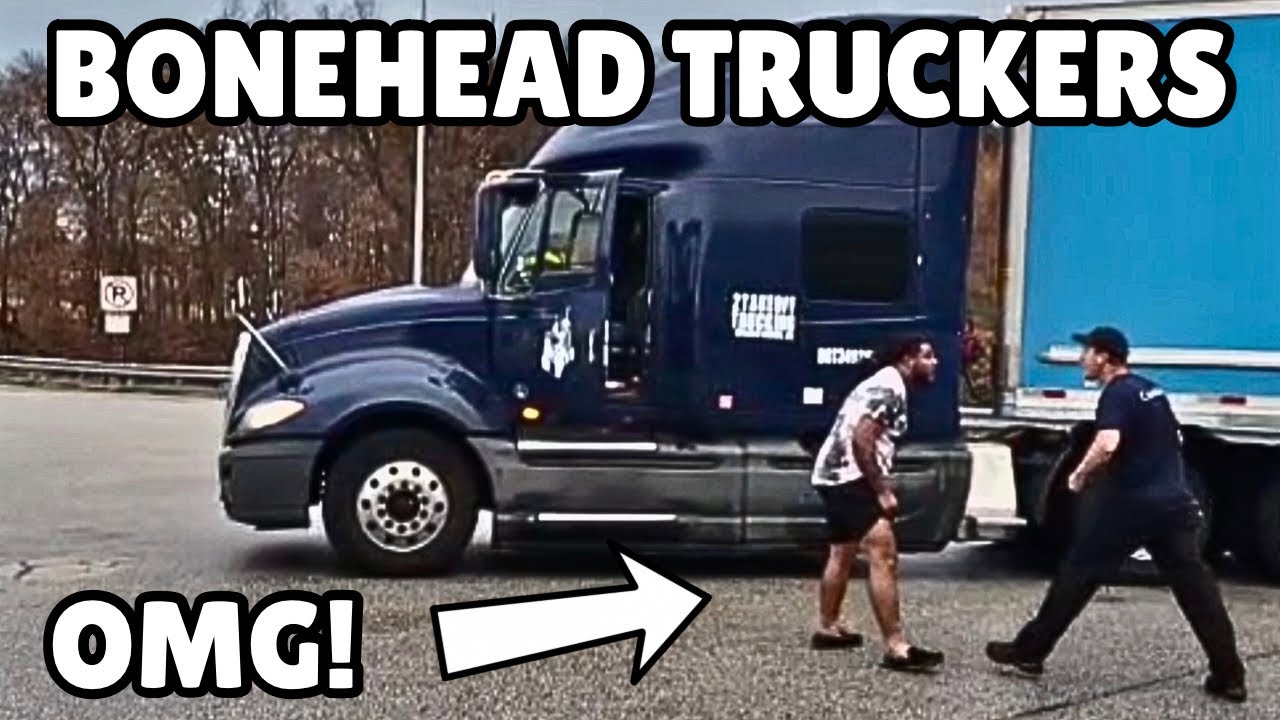 OMG MOMENTS in TRUCK STOPS | Bonehead Truckers