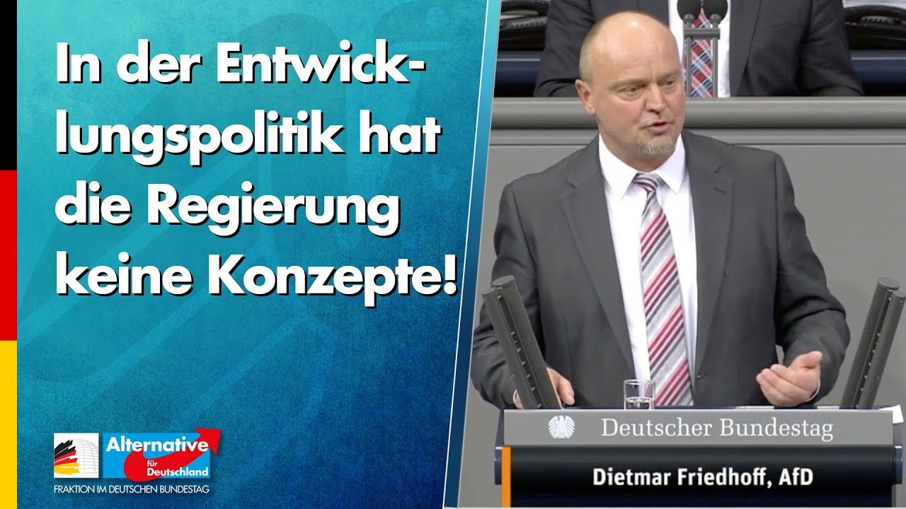 In der Entwicklungspolitik hat die Regierung keine Konzepte! - Dietmar Friedhoff - AfD-Fraktion