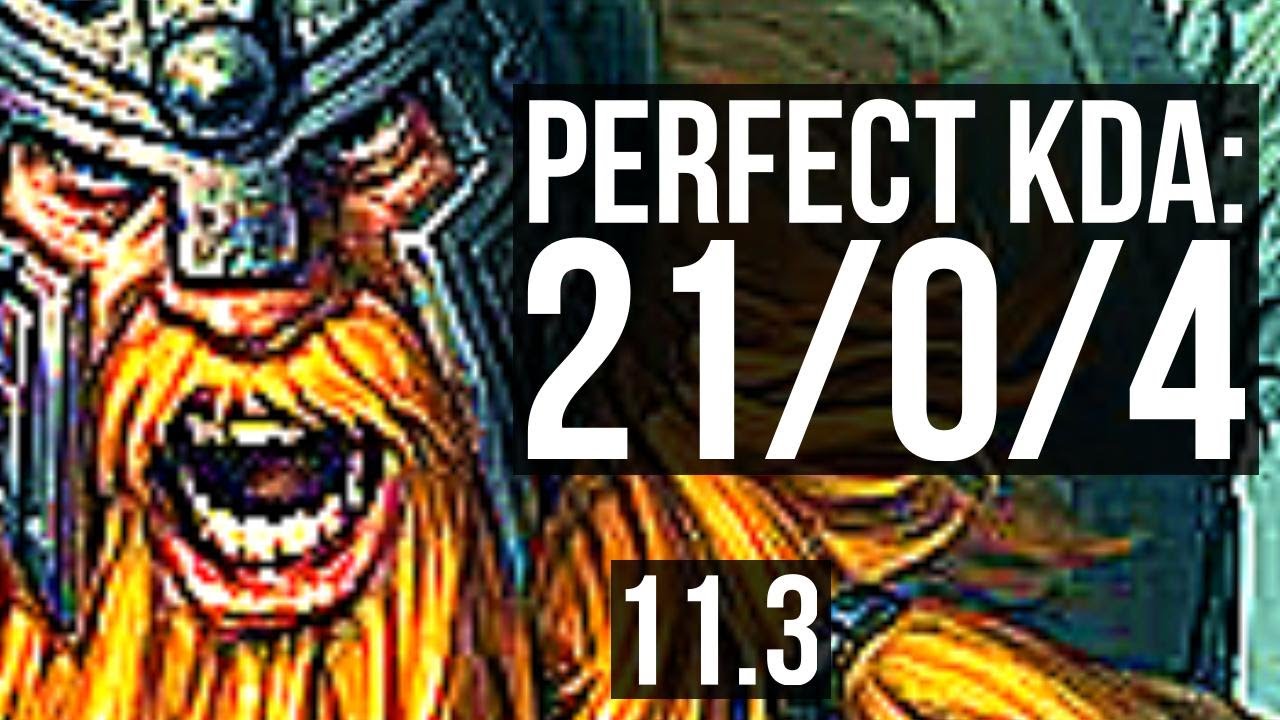 OLAF vs FIDDLESTICKS (JUNGLE) | 21/0/4, Legendary, 68% winrate | EUW Master | v11.3