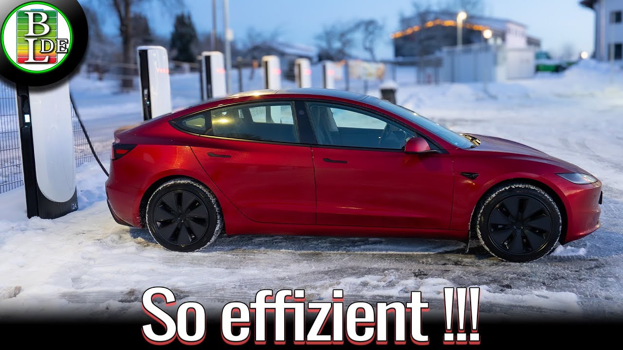 Tesla Model 3 LR RWD – 110 km/h Reichweitentest ❄️ Winter Landstraße/Stadt Mix