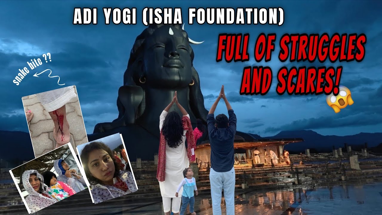 Adi yogi lo Snake 🐍 bite … but wait! 🫣Injury in Rain..Adiyogi Trip Twist! 🐍Adiyogi darshan lo test? 
