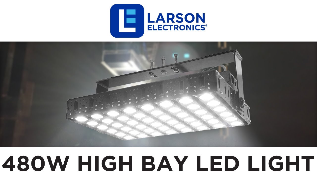 480 Watt High Bay LED Light - 60,000 Lumens - 120-277V AC - Stainless Steel Brackets - Crane Light