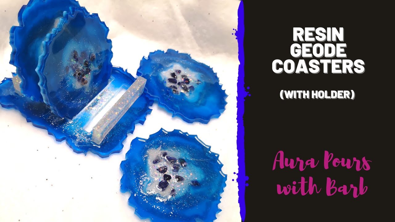 AURA 183 - Resin Geode Coasters