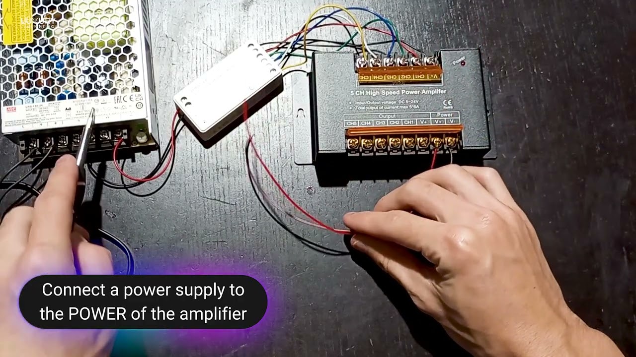 How to connect an RGB RGBW RGBCCT amplifier #16