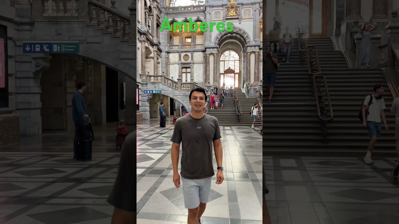 &iexcl;Descubre la Estaci&oacute;n M&aacute;s Bella del Mundo en Amberes!🚆#amberes #belgica #belgium #antwerp #turismo