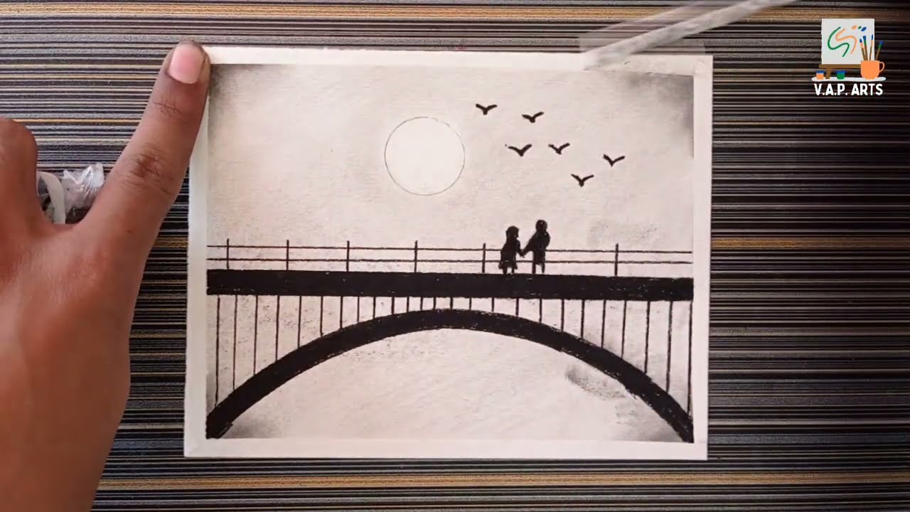How to draw scenery | nature drawing |