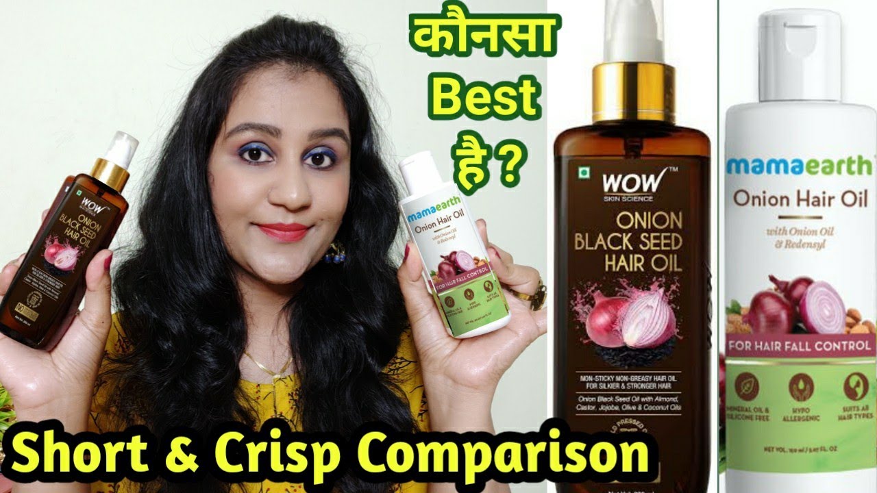Mamaearth Onion Hair Oil VS Wow Onion Black Seed Hair Oil || Non Sponsored with Honest Experience