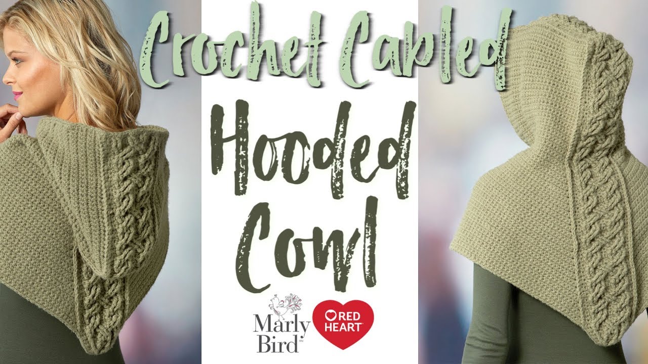 Crochet Cable Stitch and Hooded Cowl -- Free Pattern