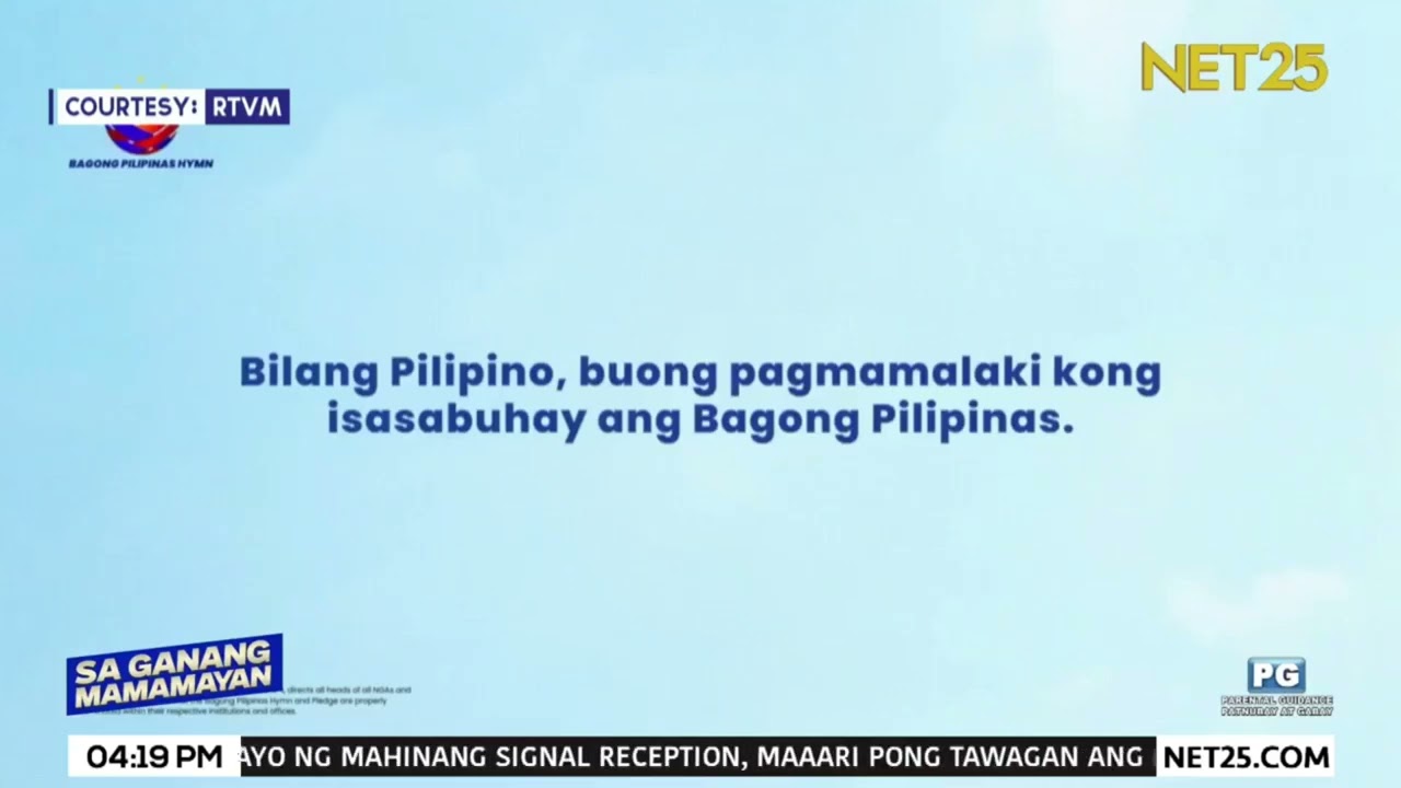 MALACAÑANG, IPINAG-UTOS NA AWITIN ANG BAGONG PILIPINAS HYMN AT PLEDGE SA MGA FLAG CEREMONIES