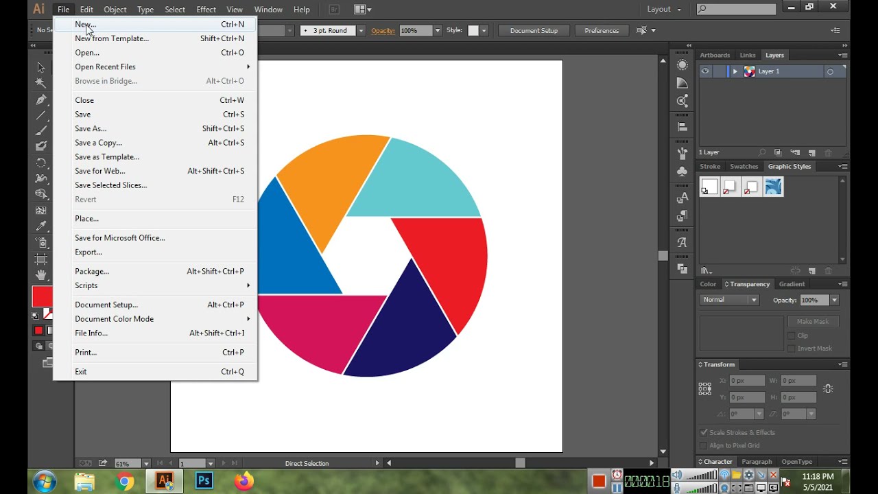 camera shutter// logo design illustrator bangla tutorial