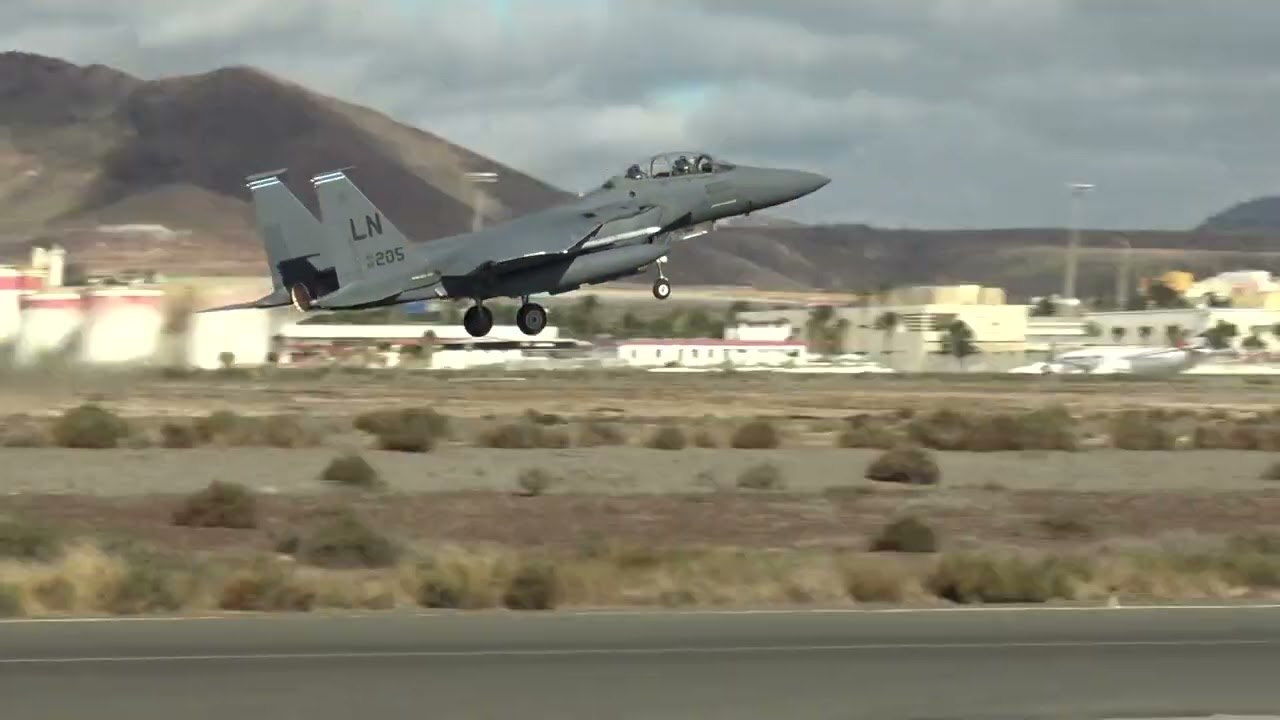 U.S Air Force Boeing F-15E Strike Eagle (96-0205) Take Off Gran Canaria GCLP