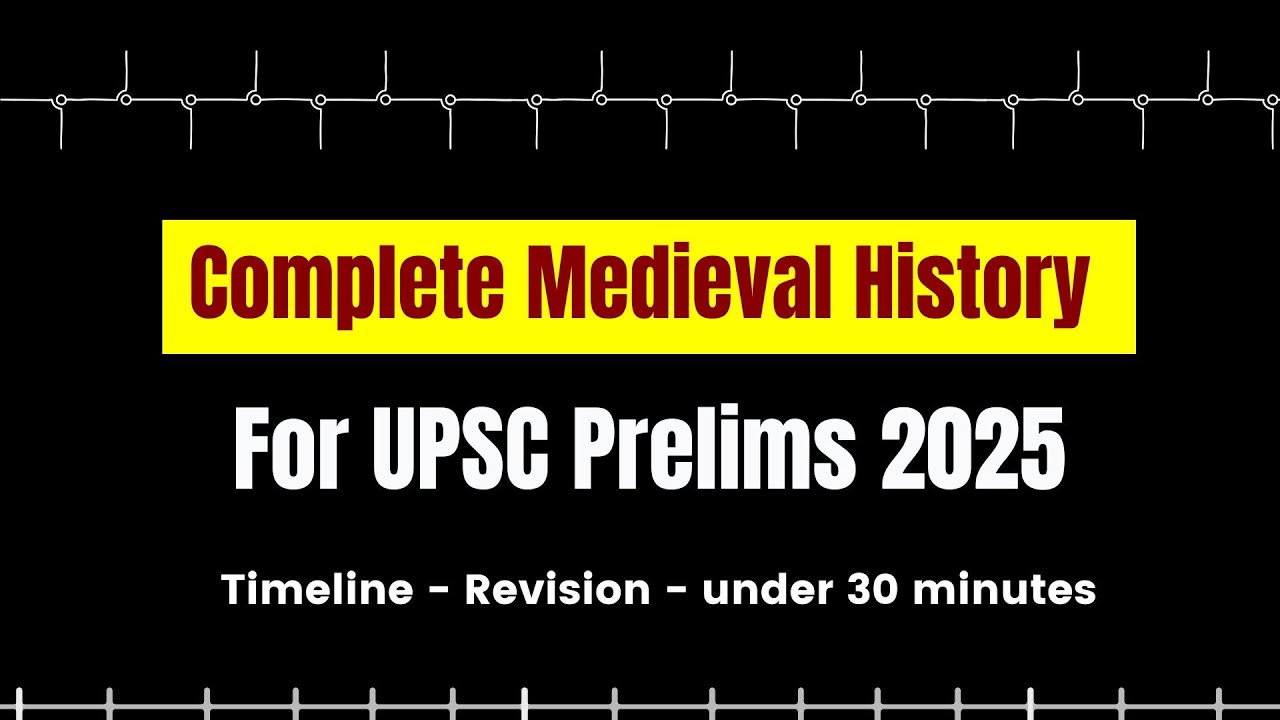 Complete Medieval History revision in 30 Minutes | Timeline Approach | UPSC Prelims 2025