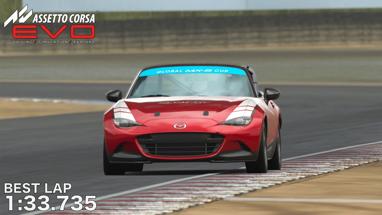 Assetto Corsa EVO (Early Access) | Mazda MX-5 ND Cup | Laguna Seca | DRY