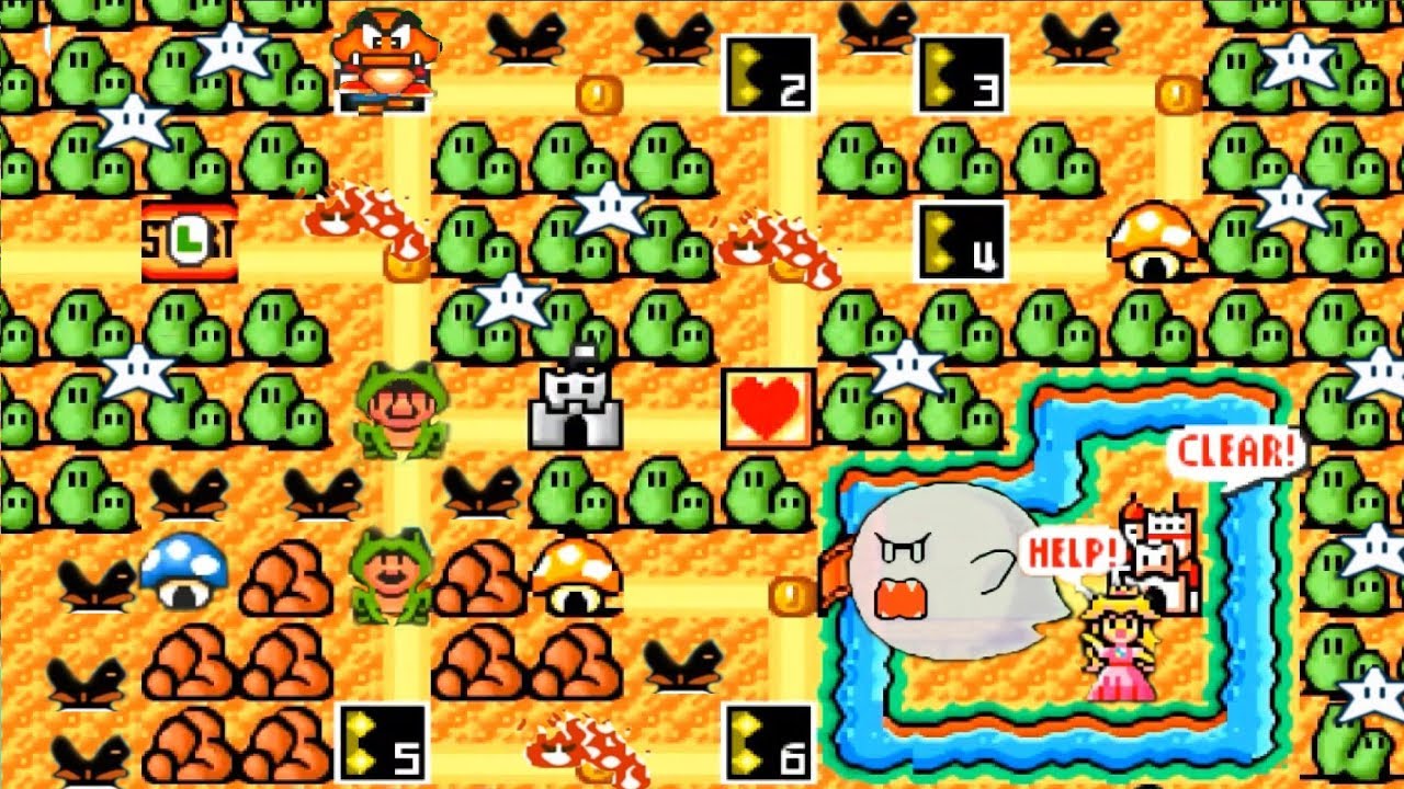 Super Mario Bros 3 HD REMAKE 100% FROG SUIT ONLY: World 1 (Amazing NEW Graphics)