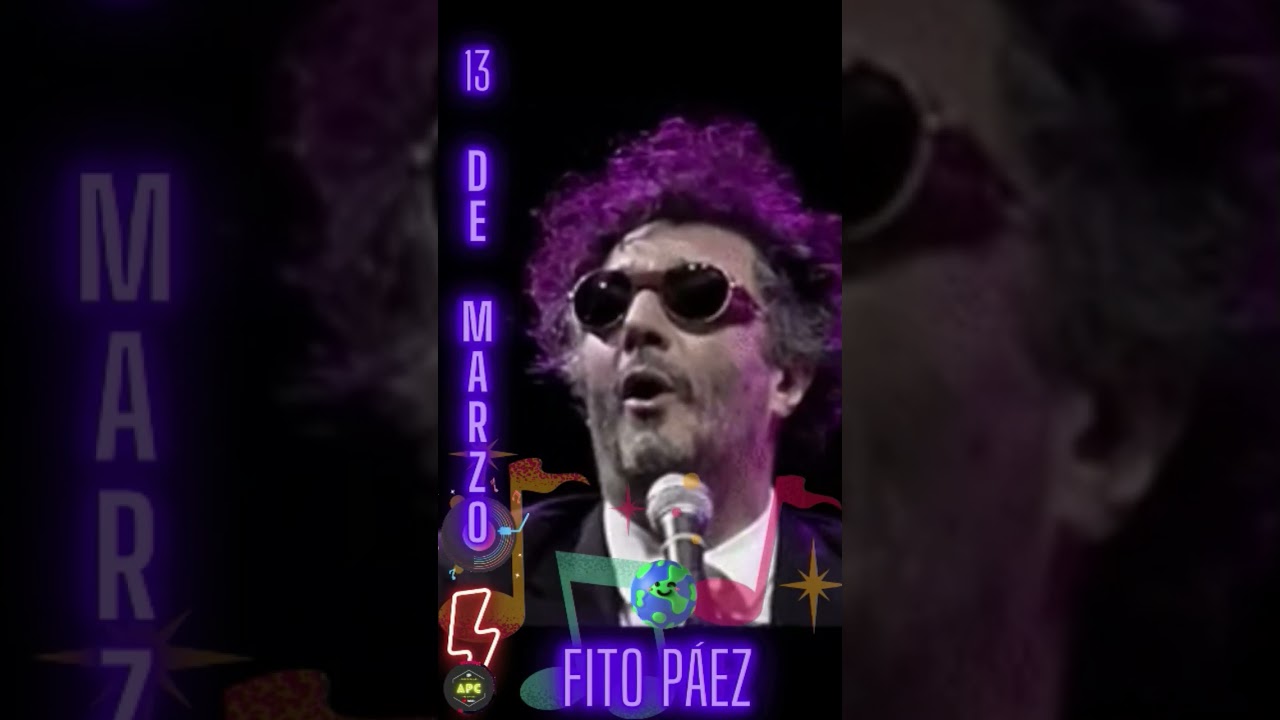 El trovador del ROCK argentino FITO PAEZ Máximo exponente en Latinoamerica cumple años hoy 