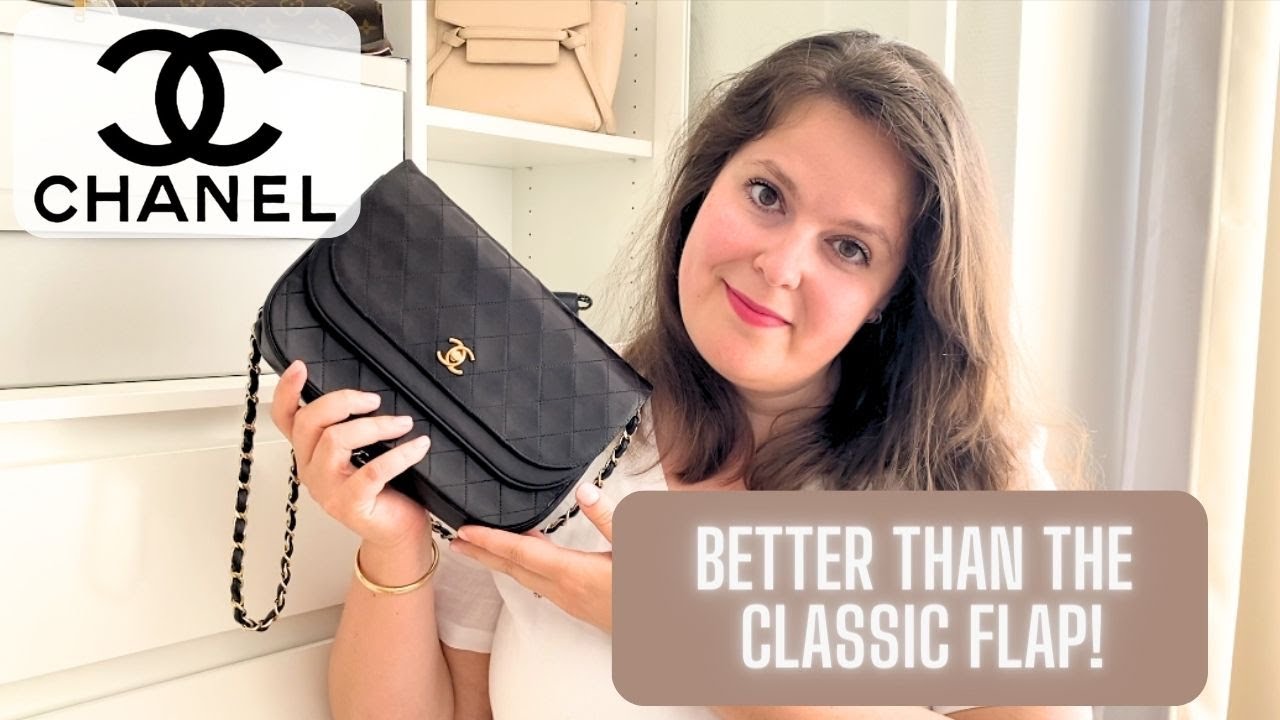 VINTAGE CHANEL FLAP BAG REVIEW - INTRODUCING THE CHANEL HALF-MOON DOUBLE FLAP BAG