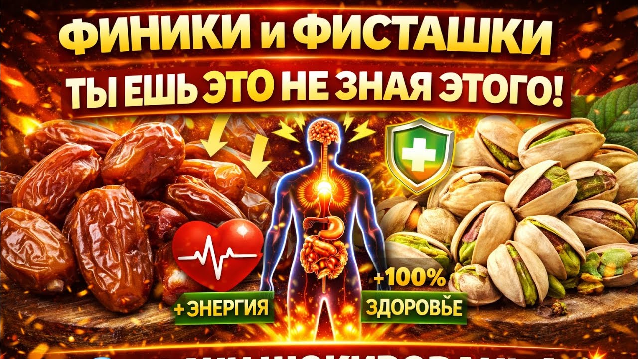 ВОТ ЧТО СЛУЧИТСЯ, ЕСЛИ ЕСТЬ ФИНИКИ И ФИСТАШКИ КАЖДЫЙ ДЕНЬ! 