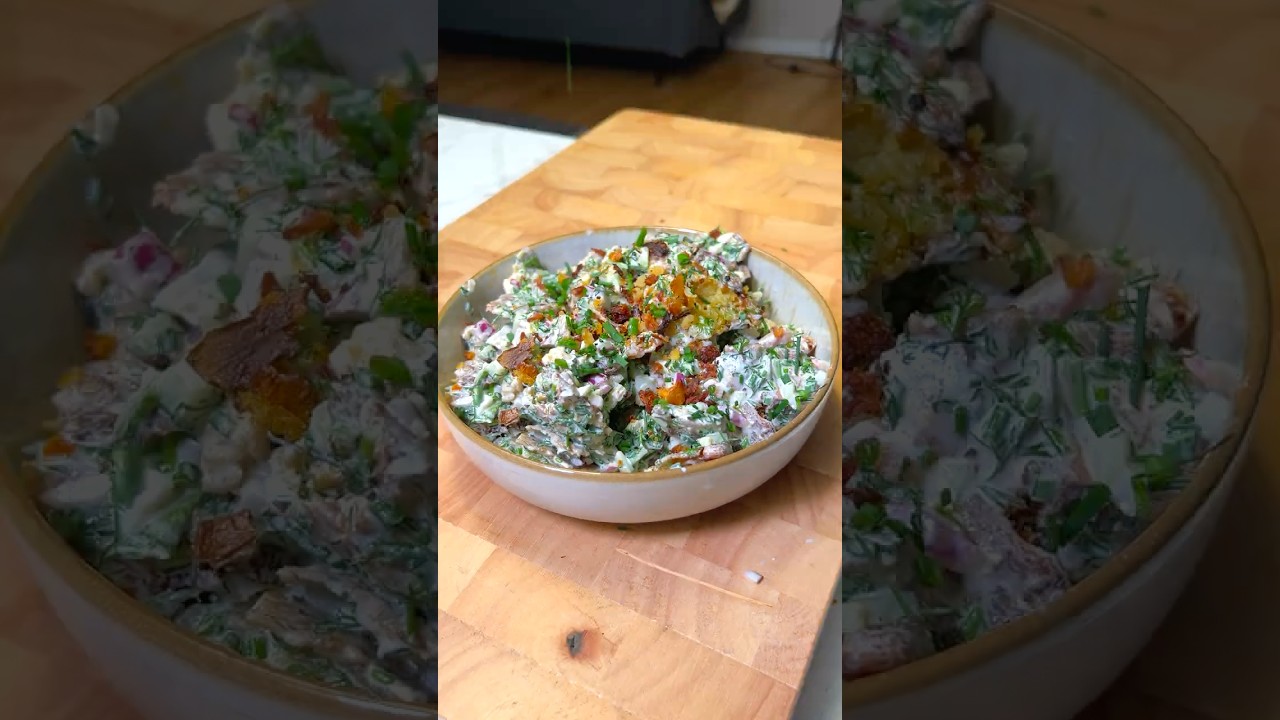 Smashed Potato Salad: The Best of Both Worlds